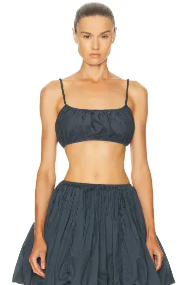 ALAÏA Pleated Bralette Top | Thumbnail 1