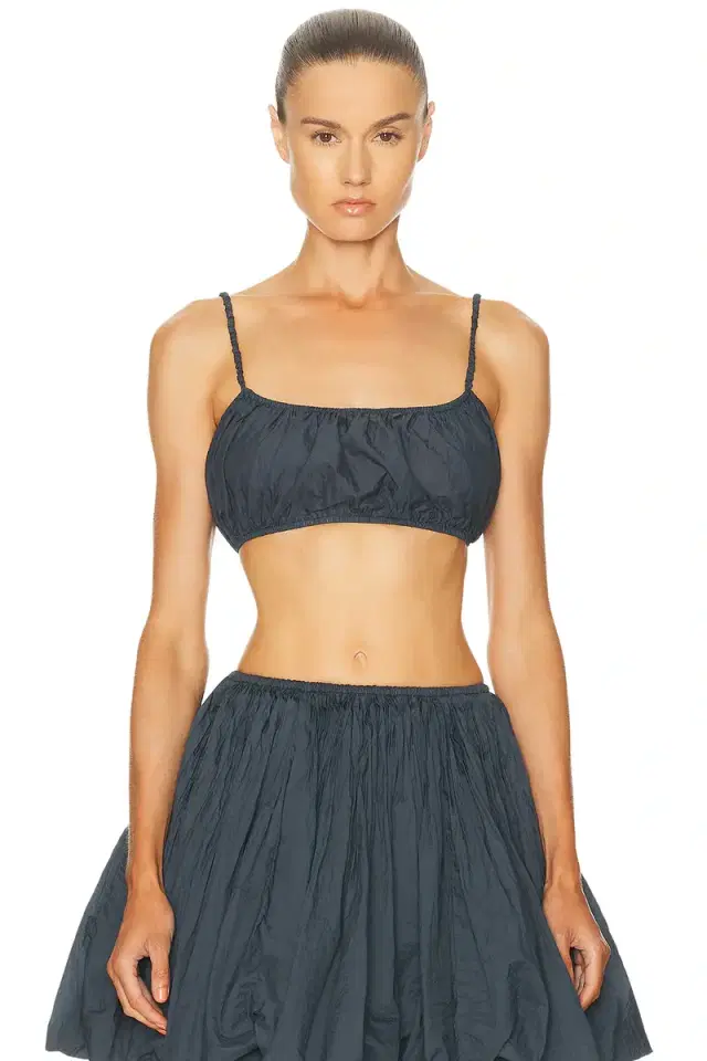 ALAÏA Pleated Bralette Top