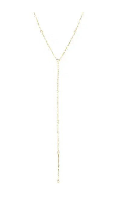 By Adina Eden Bezel Station Lariat Necklace | Thumbnail 2 By Adina Eden Bezel Station Lariat Necklace | Thumbnail 2