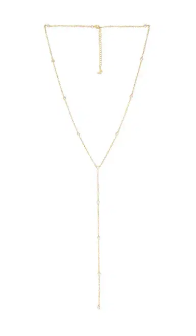 By Adina Eden Bezel Station Lariat Necklace | Thumbnail 1 By Adina Eden Bezel Station Lariat Necklace | Thumbnail 1