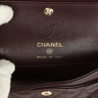 Chanel Chanel Nano Classic Double Flap Bag Charm Dark Brown Lambskin Light Gold Hardware | Thumbnail 8 Chanel Chanel Nano Classic Double Flap Bag Charm Dark Brown Lambskin Light Gold Hardware | Thumbnail 8