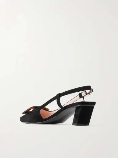 Roger Vivier Belle Vivier 45 Suede Slingback Pumps | Thumbnail 3