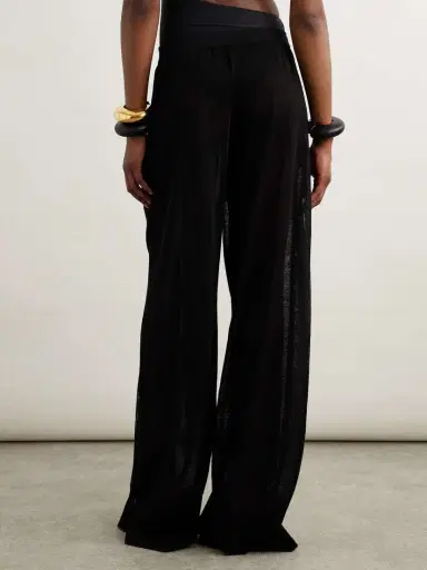 Alaïa Linen And Silk-blend Wide-leg Pants | Thumbnail 4 Alaïa Linen And Silk-blend Wide-leg Pants | Thumbnail 4