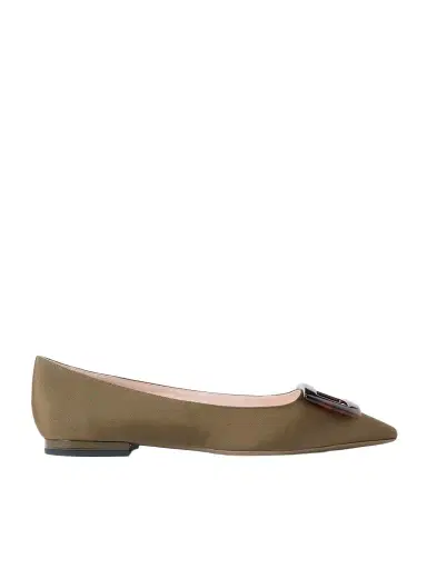 Roger Vivier Gommettine Buckled Grosgrain Ballet Flats | Thumbnail 1 Roger Vivier Gommettine Buckled Grosgrain Ballet Flats | Thumbnail 1