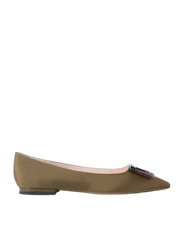 Roger Vivier Gommettine Buckled Grosgrain Ballet Flats
