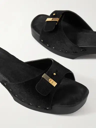 Khaite Britt Buckled Calf Hair Mules | Thumbnail 4
