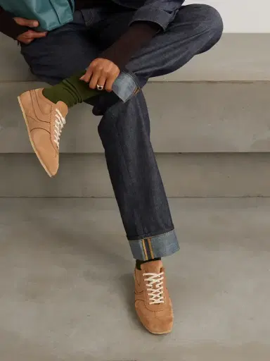 Dries Van Noten Leather-trimmed Suede Sneakers | Thumbnail 2