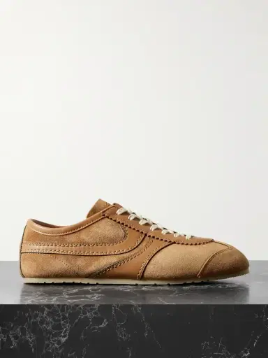 Dries Van Noten Leather-trimmed Suede Sneakers | Thumbnail 1
