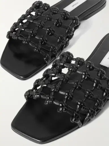 TOTEME Woven Leather Slides | Thumbnail 4