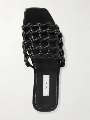 TOTEME Woven Leather Slides | Thumbnail 5
