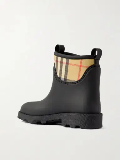 Burberry Checked Nylon-paneled Rubber Ankle Boots | Thumbnail 3 Burberry Checked Nylon-paneled Rubber Ankle Boots | Thumbnail 3
