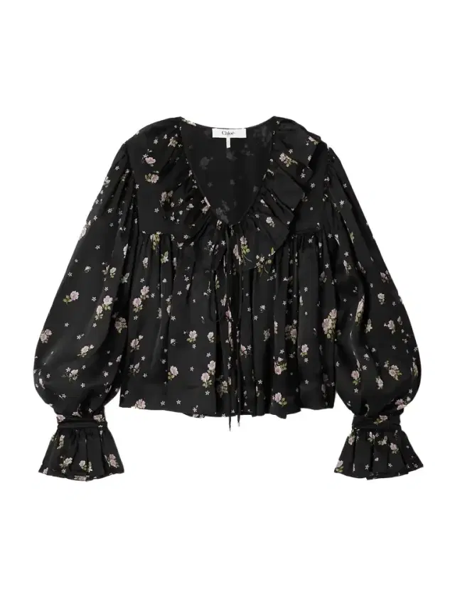 Printed Silk-chiffon Blouse