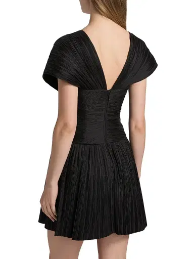 SIMKHAI Women's Avarie Ruched Minidress - Black | Thumbnail 5