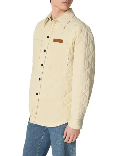 Bottega Veneta Men's Quilted Cotton-Blend Shirt Jacket - Sea Salt - Size 44 | Thumbnail 2 Bottega Veneta Men's Quilted Cotton-Blend Shirt Jacket - Sea Salt - Size 44 | Thumbnail 2