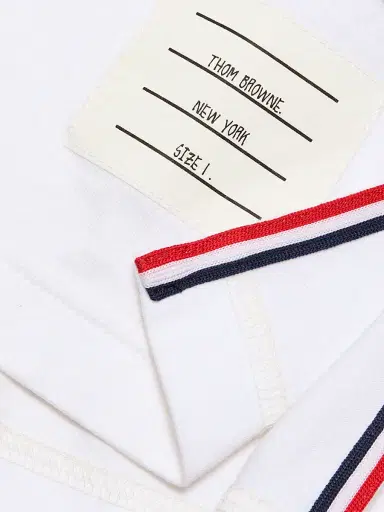 Thom Browne Men's RWB Trim Oversized Cotton Crewneck T-Shirt | Thumbnail 7 Thom Browne Men's RWB Trim Oversized Cotton Crewneck T-Shirt | Thumbnail 7