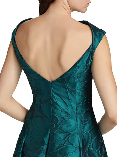 Talbot Runhof Women's Jacquard A-Line Gown - Dragonfly | Thumbnail 6 Talbot Runhof Women's Jacquard A-Line Gown - Dragonfly | Thumbnail 6