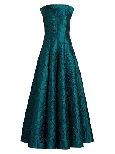 Talbot Runhof Women's Jacquard A-Line Gown - Dragonfly | Thumbnail 1 Talbot Runhof Women's Jacquard A-Line Gown - Dragonfly | Thumbnail 1
