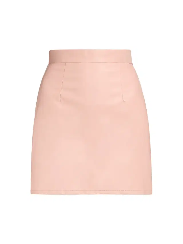 Mariandree Gaitan Women's Identity Julianna Faux Leather Miniskirt - Pink - Size Medium