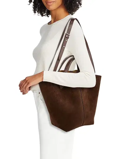 Proenza Schouler Women's Chelsea Soft Suede Large Tote - Chocolate | Thumbnail 2 Proenza Schouler Women's Chelsea Soft Suede Large Tote - Chocolate | Thumbnail 2