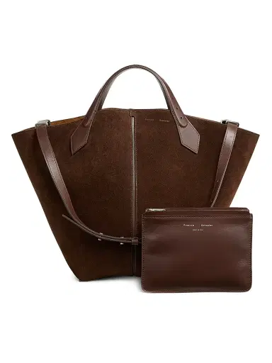 Proenza Schouler Women's Chelsea Soft Suede Large Tote - Chocolate | Thumbnail 7 Proenza Schouler Women's Chelsea Soft Suede Large Tote - Chocolate | Thumbnail 7