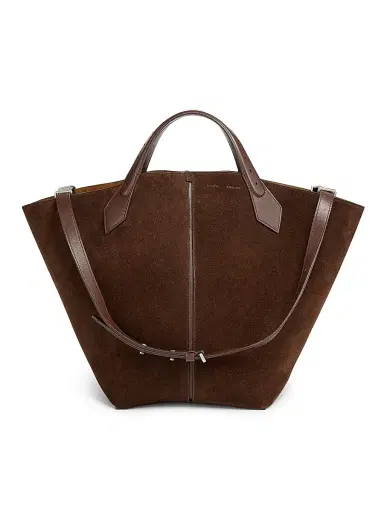 Proenza Schouler Women's Chelsea Soft Suede Large Tote - Chocolate | Thumbnail 1 Proenza Schouler Women's Chelsea Soft Suede Large Tote - Chocolate | Thumbnail 1