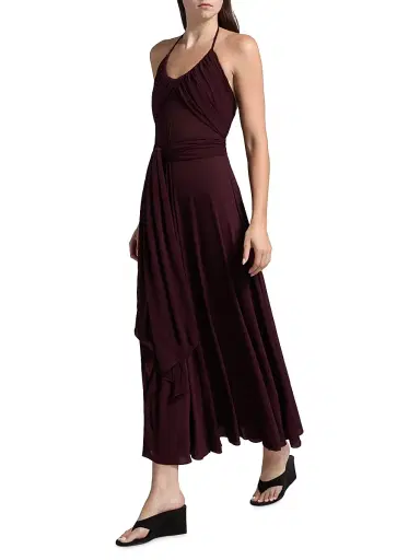 Alaïa Women's Cross Mesh Halter Midi-Dress | Thumbnail 2 Alaïa Women's Cross Mesh Halter Midi-Dress | Thumbnail 2