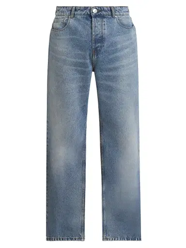 AMI PARIS Men's Oversized Five-Pocket Jeans - Bleu Used | Thumbnail 1