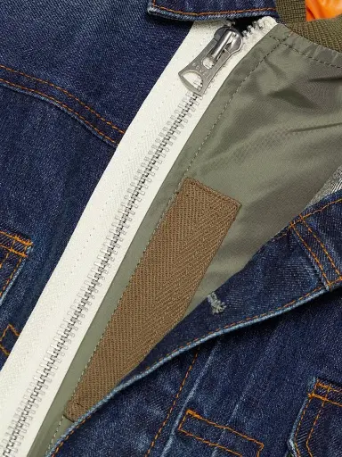 Sacai Men's Denim x Nylon Twill Jacket - Blue - Size Large | Thumbnail 7 Sacai Men's Denim x Nylon Twill Jacket - Blue - Size Large | Thumbnail 7