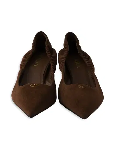 Prada Women's Suede 55MM Pumps - Dark Brown | Thumbnail 4 Prada Women's Suede 55MM Pumps - Dark Brown | Thumbnail 4