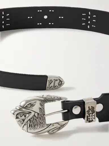 Enfants Riches Déprimés 4.5cm Eagle Petit Iron Cross Studded Leather Belt - Men | Thumbnail 4