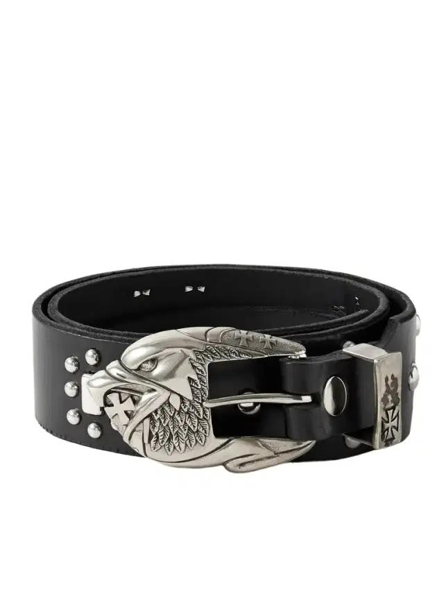 Enfants Riches Déprimés 4.5cm Eagle Petit Iron Cross Studded Leather Belt - Men