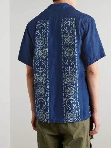 KAPITAL Camp-Collar Printed Linen Shirt - Men | Thumbnail 3 KAPITAL Camp-Collar Printed Linen Shirt - Men | Thumbnail 3
