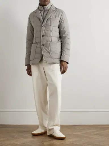 HERNO Convertible Quilted Wool-Blend Down Blazer - Men | Thumbnail 2