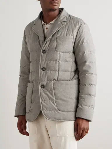 HERNO Convertible Quilted Wool-Blend Down Blazer - Men | Thumbnail 6