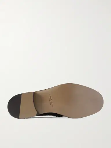 Manolo Blahnik Perry Croc-Effect Leather Loafers - Men | Thumbnail 3