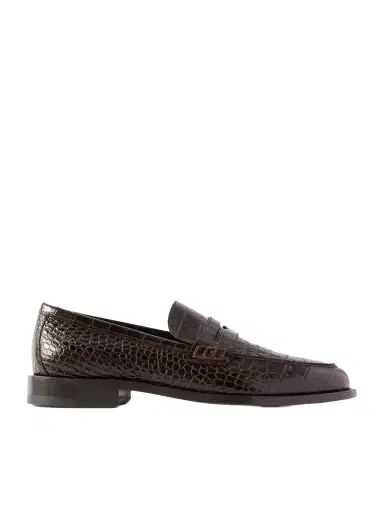 Manolo Blahnik Perry Croc-Effect Leather Loafers - Men | Thumbnail 1