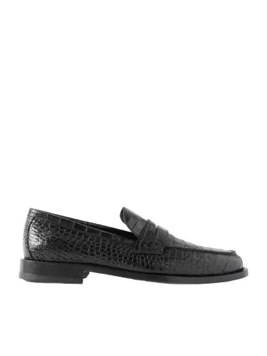 Manolo Blahnik Perry Croc-Effect Leather Loafers - Men | Thumbnail 1