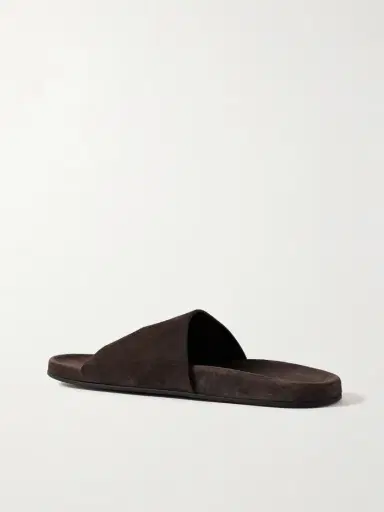 The Row Hugh Suede Slides | Thumbnail 3