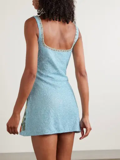 Clio Peppiatt Capri Crystal-embellished Beaded Tulle Mini Dress | Thumbnail 3 Clio Peppiatt Capri Crystal-embellished Beaded Tulle Mini Dress | Thumbnail 3