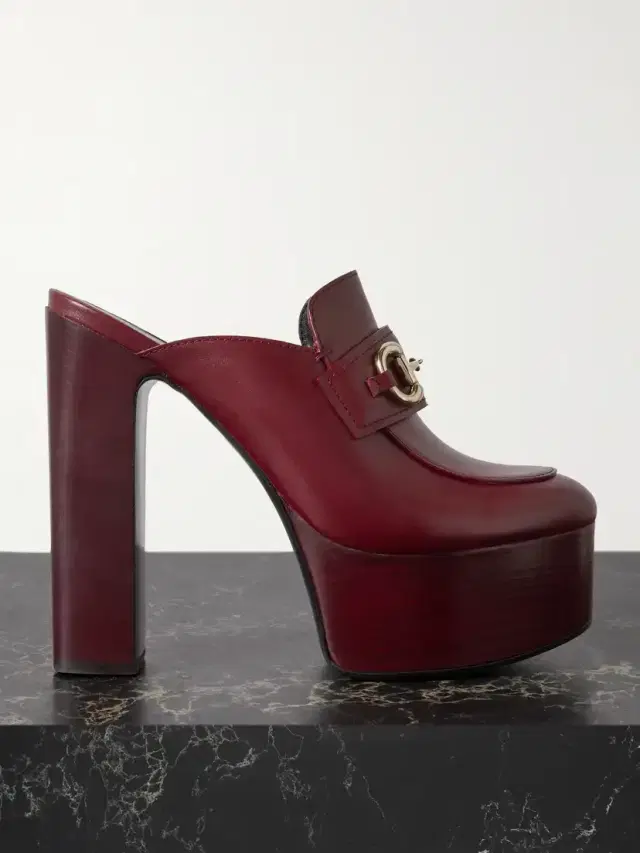 1955 Horsebit-detailed Leather Platform Mules