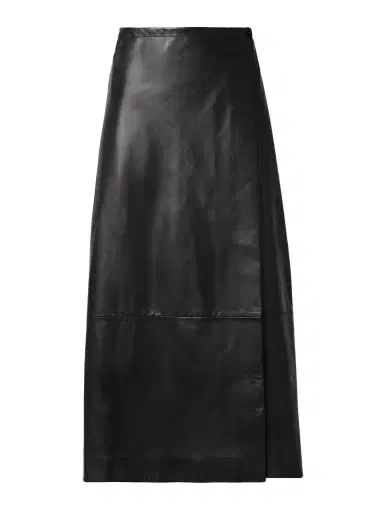 Khaite Quinn Wrap-effect Leather Maxi Skirt | Thumbnail 1