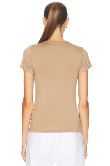 ÉTERNE Fitted Crewneck Short Sleeve T-Shirt | Thumbnail 3