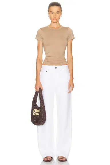 ÉTERNE Fitted Crewneck Short Sleeve T-Shirt | Thumbnail 4