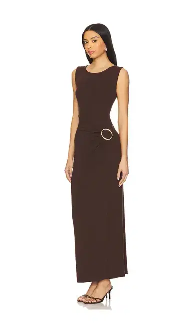 4th & Reckless Nia Jersey Knit Gold Buckle Dress | Thumbnail 2