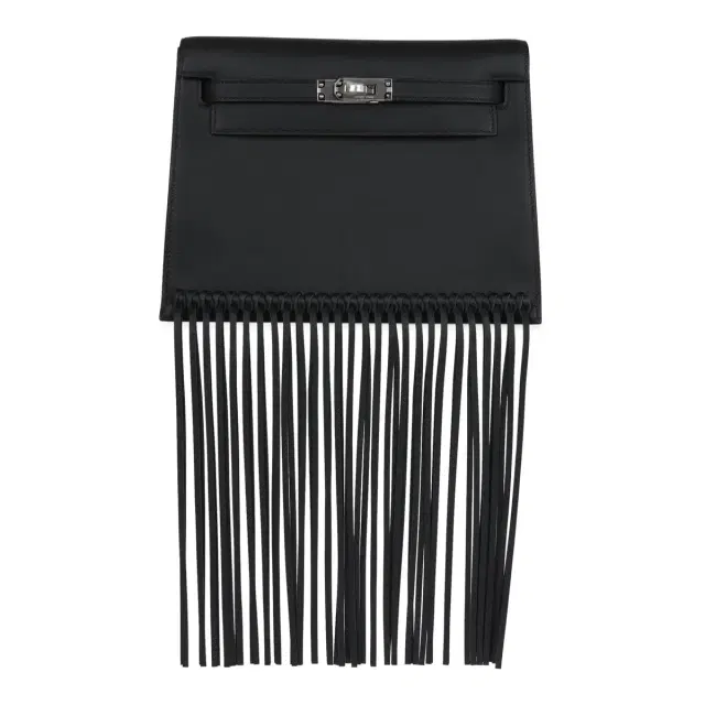 hermes Hermes Kelly Danse Anate Black Swift Palladium Hardware