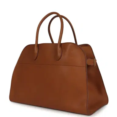 The Row The Row Soft Margaux 15 Cuir Saddle Leather Gold Hardware | Thumbnail 3 The Row The Row Soft Margaux 15 Cuir Saddle Leather Gold Hardware | Thumbnail 3