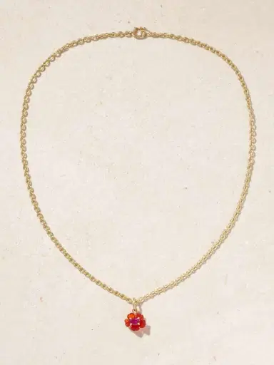 Irene Neuwirth Tropical Flower 18-karat Gold, Fire Opal And Rubellite Necklace | Thumbnail 4 Irene Neuwirth Tropical Flower 18-karat Gold, Fire Opal And Rubellite Necklace | Thumbnail 4
