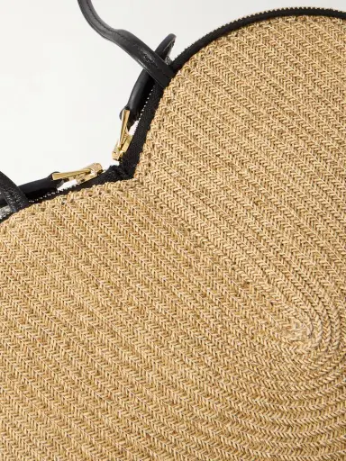 Alaïa Le Coeur Leather-trimmed Raffia Shoulder Bag | Thumbnail 4 Alaïa Le Coeur Leather-trimmed Raffia Shoulder Bag | Thumbnail 4