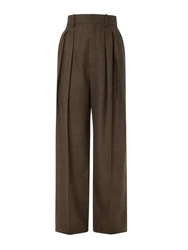 Pleated Herringbone Wool Wide-leg Pants