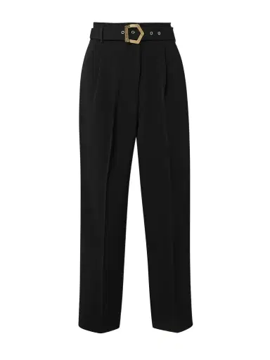 VIOLANTE NESSI Guttuso Belted Pleated Cady Straight-leg Pants | Thumbnail 1